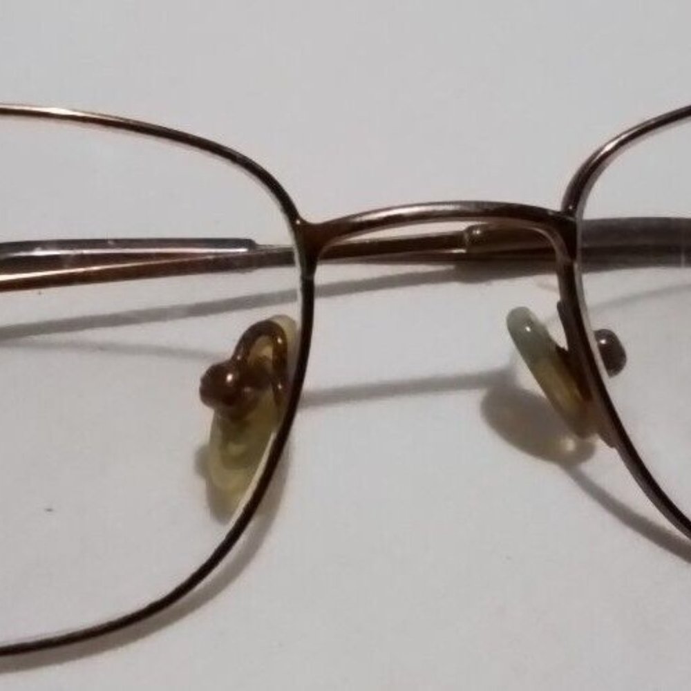 Mans Spectacles Gold Tone Titanium Frame Antique G11